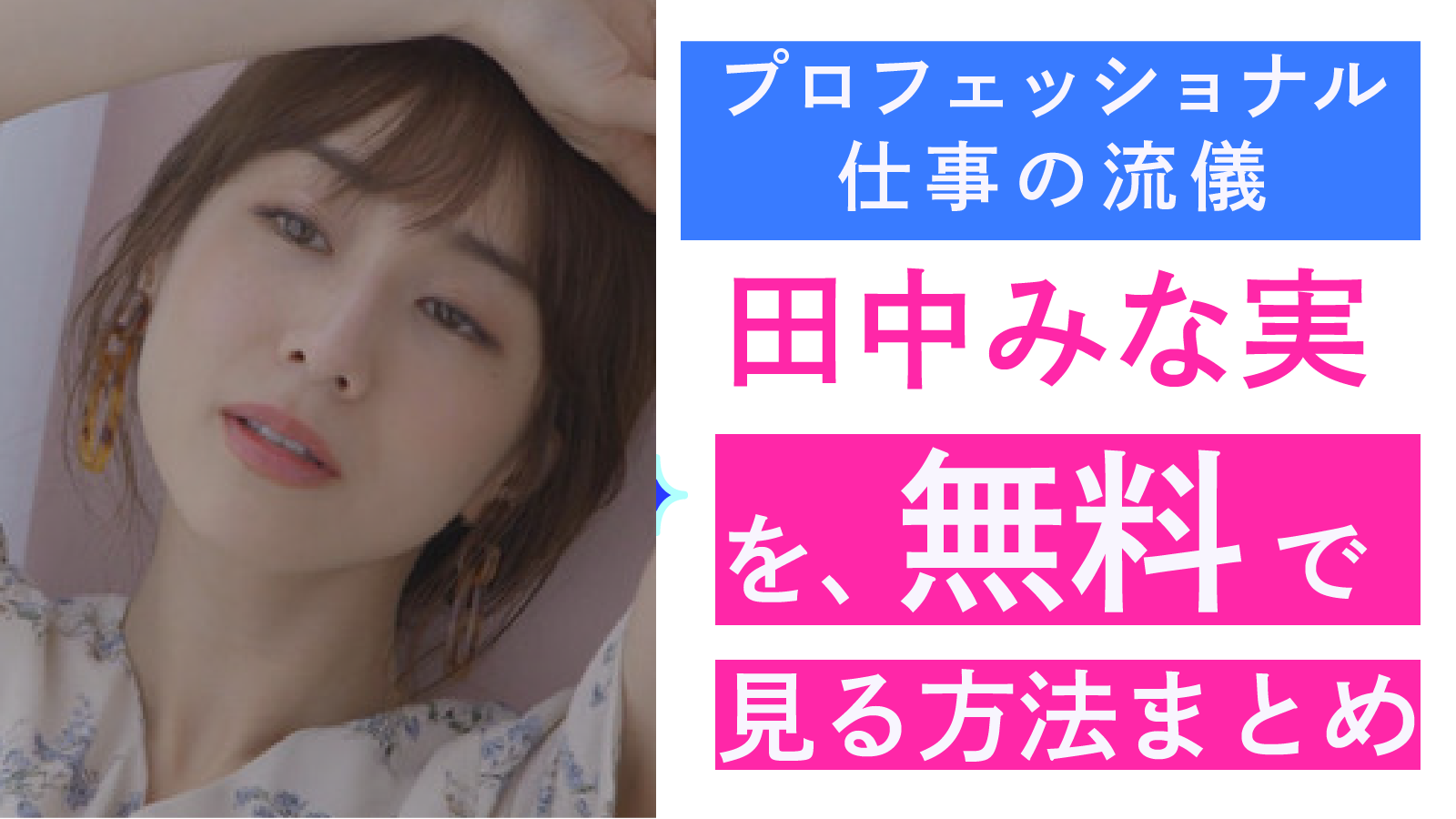 無料見逃し配信 プロフェッショナル仕事の流儀 田中みな実 みりんブログ